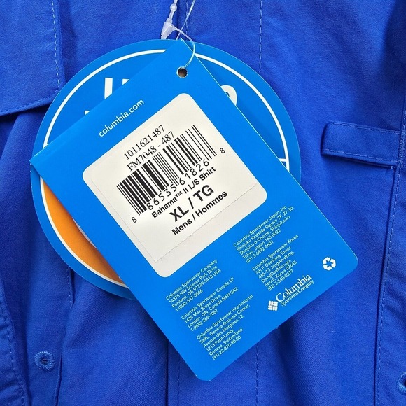 Columbia Bahama Shirt Men XL Button Omni Shade PFG Vented Fishing UPF 50 New - Picture 4 of 12